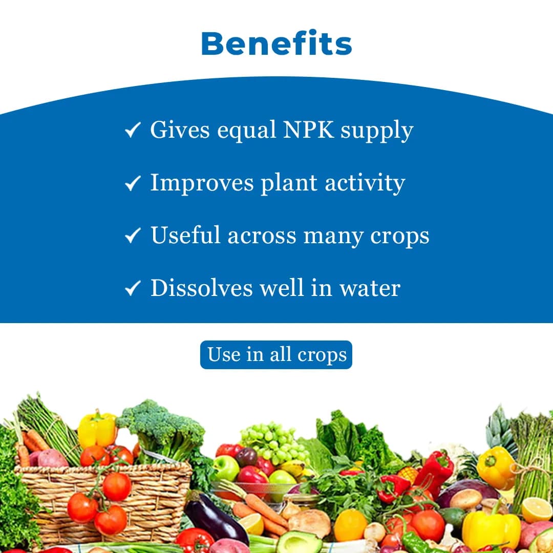Agriventure NPK 19:19:19 Imported 100% Water Soluble Drip and Foliar Spray Fertilizer - Image 4