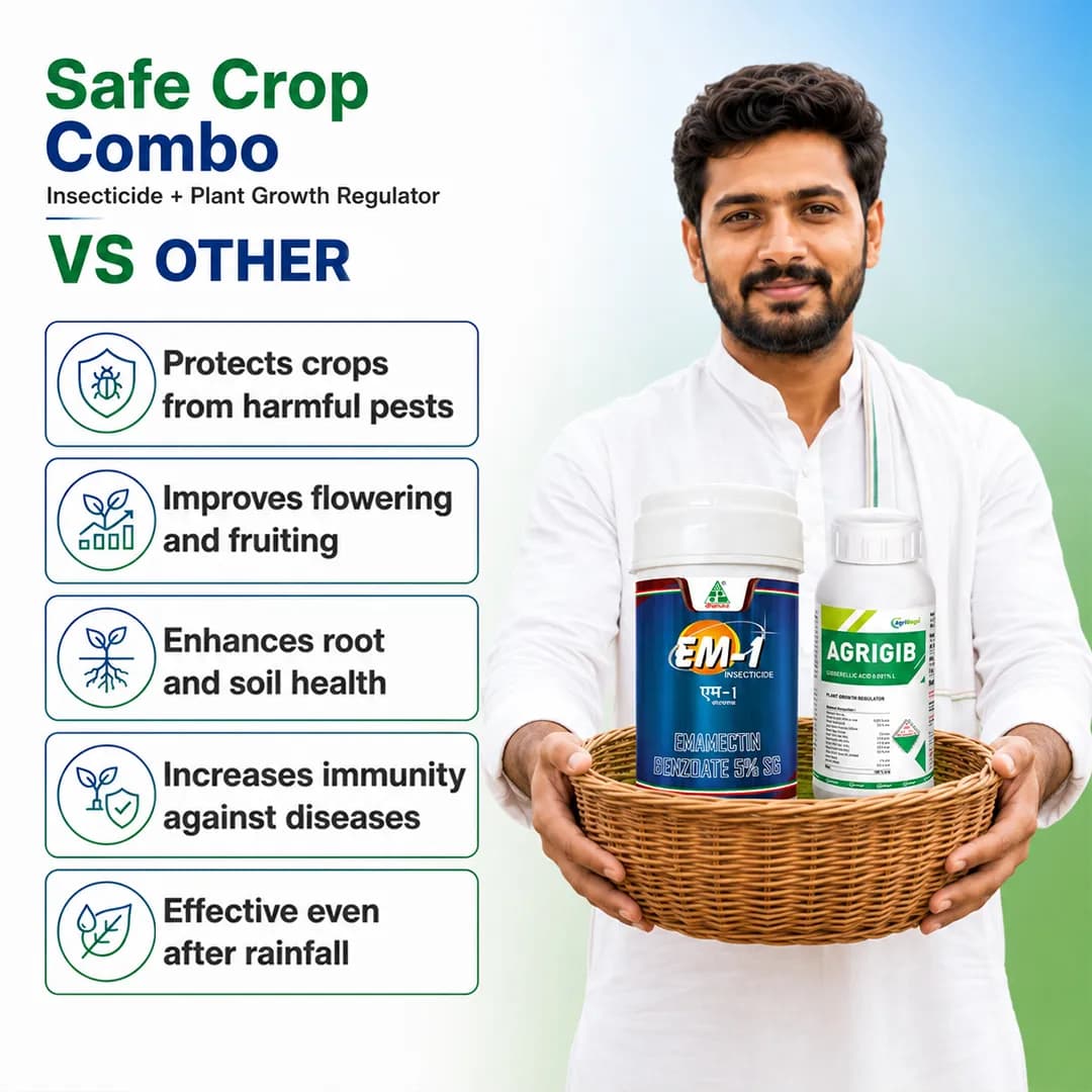 AgriBegri Safe Crop Combo (EM-1 100gm + Agrigib 500ml) Effective Pest Control And Plant Growth - Image 2