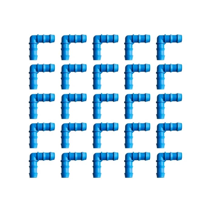 16 mm Drip Irrigation Elbow Connector - 90-Degree L-Shaped Barbed Fitting for Lateral Pipes - Image 2