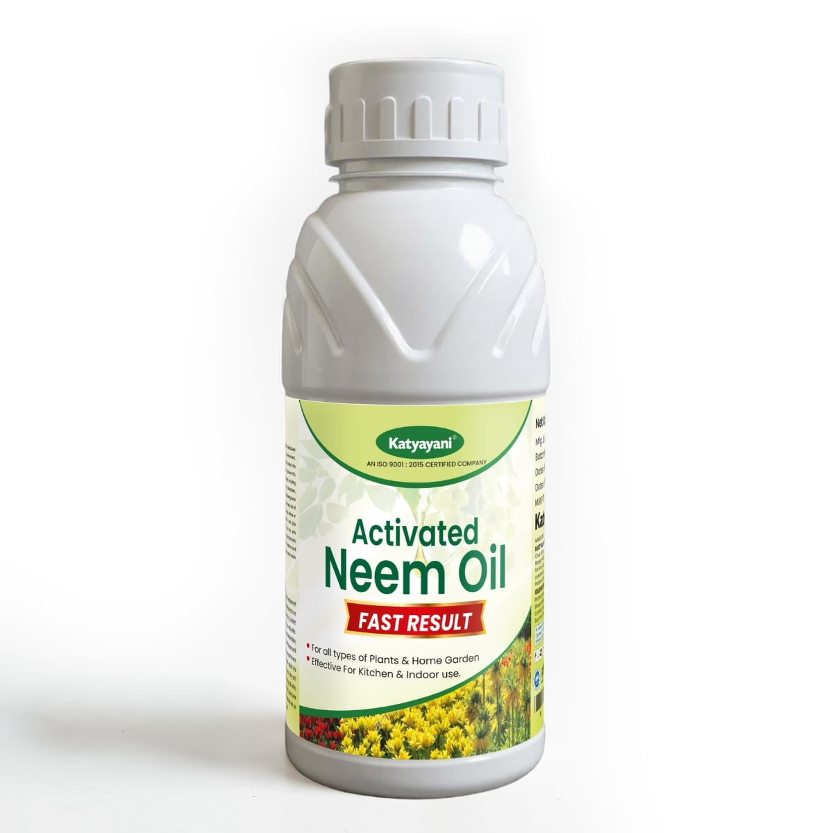 Katyayani Activated Neem Oil, Azadiractin Indica, 100% Organic Pesticide Derived From Cold Pressed Neem Oil