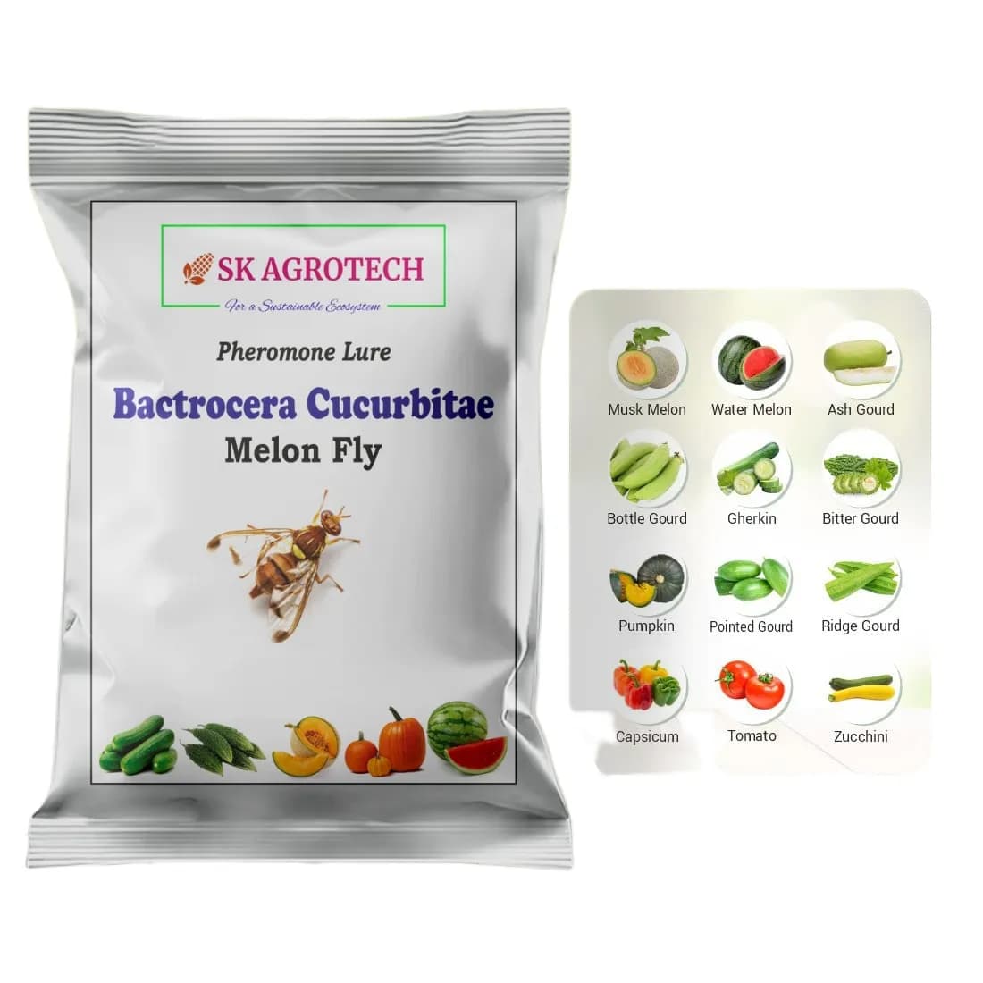 SK Agrotech Bactrocera Cucurbitae Melon Fly Pheromone Trap With Lure For Vegetables - Image 8