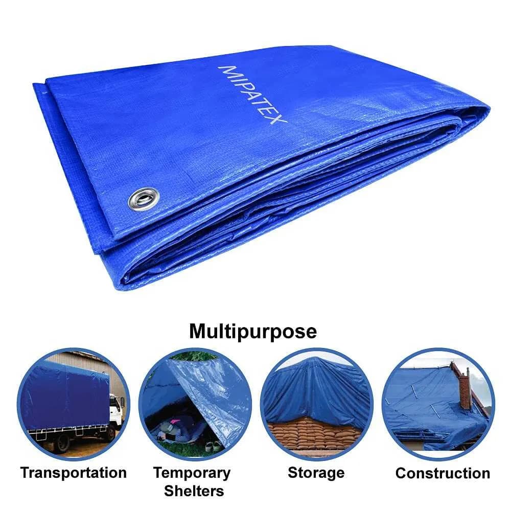 Mipatex Tarpaulin 150 GSM Waterproof Multipurpose Plastic Heavy Duty with Aluminium Eyelets. - Image 5
