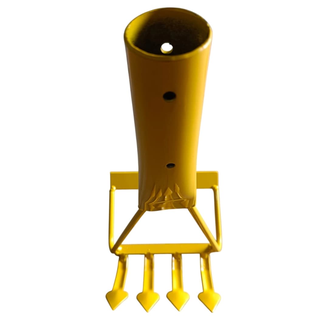 Bharat Agrotech 2 In 1 Weeder, 4 Teeth 6-Inch, MS HR Blade, Almond Shape Easy To Handle And Carry (Without Handle) - Image 2