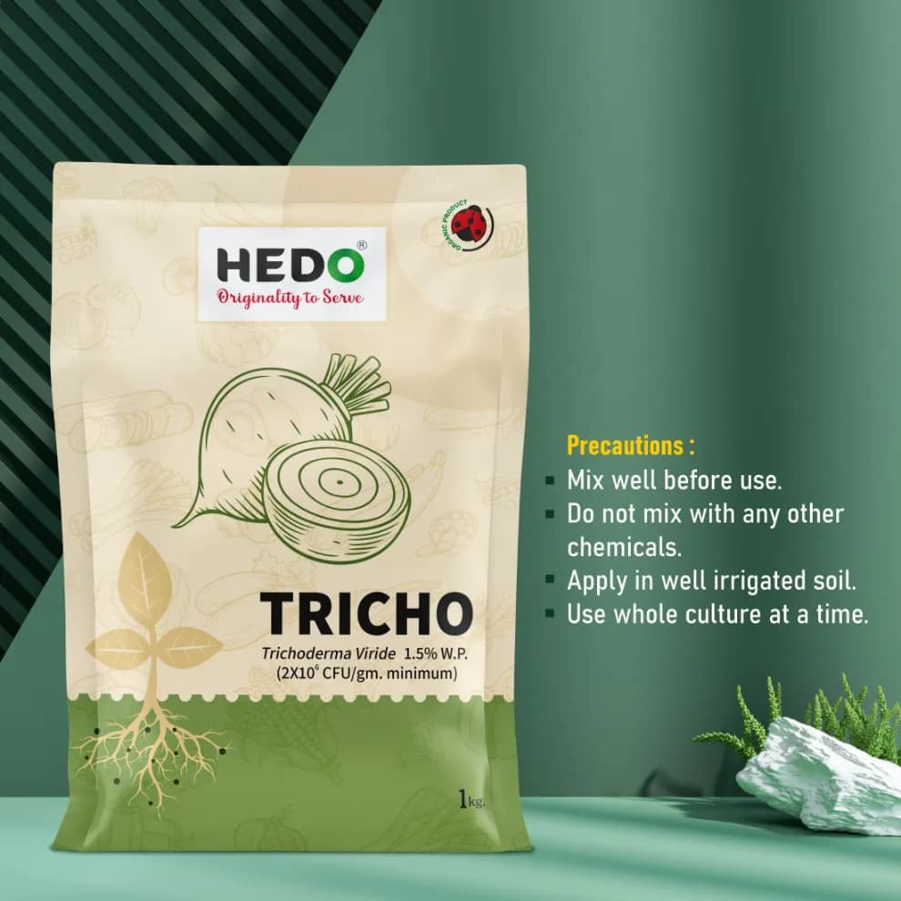 HEDO Tricho Trichoderma Viride 1.5% WP Bio Pesticide, Control A Wide Range of Soil And Seed Borne Fungal Diseases - Image 5