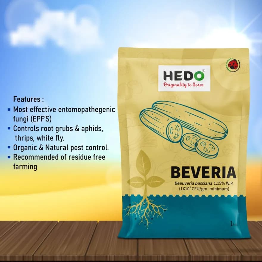 HEDO Beveria (Beauveria Bassiana 1.15% WP) Powder Bio Pesticide For Vegetables, Fruits & All Crops, Broad Spectrum Control - Image 8