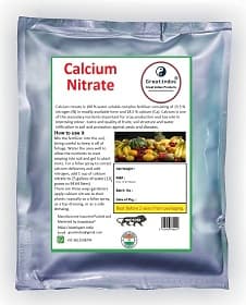 Greatindos Premium Quality Calcium Nitrate Ca 18.80% , N 15.50% Fertilizer For Plants, Make The Soil Better For Crops. 1
