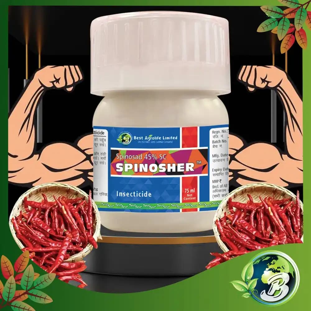 Best Agrolife Spinosher Spinosad 45% SC Insecticide, Effective Control Of Bollworm, Borer & Thrips In Cotton, Chillies, And Red Gram - Image 3