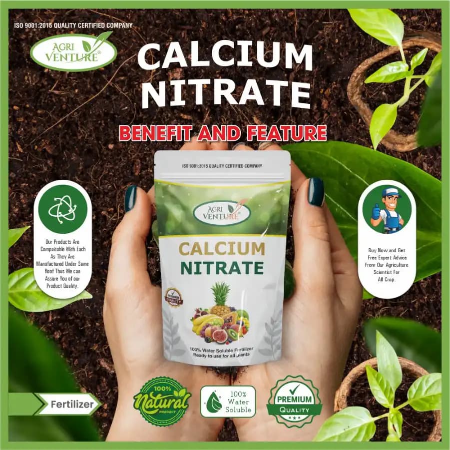 Agriventure Calcium Nitrate 18.8%, 100% Water Soluble Fertilizer, Increases Crop Quality And Yield - Image 7