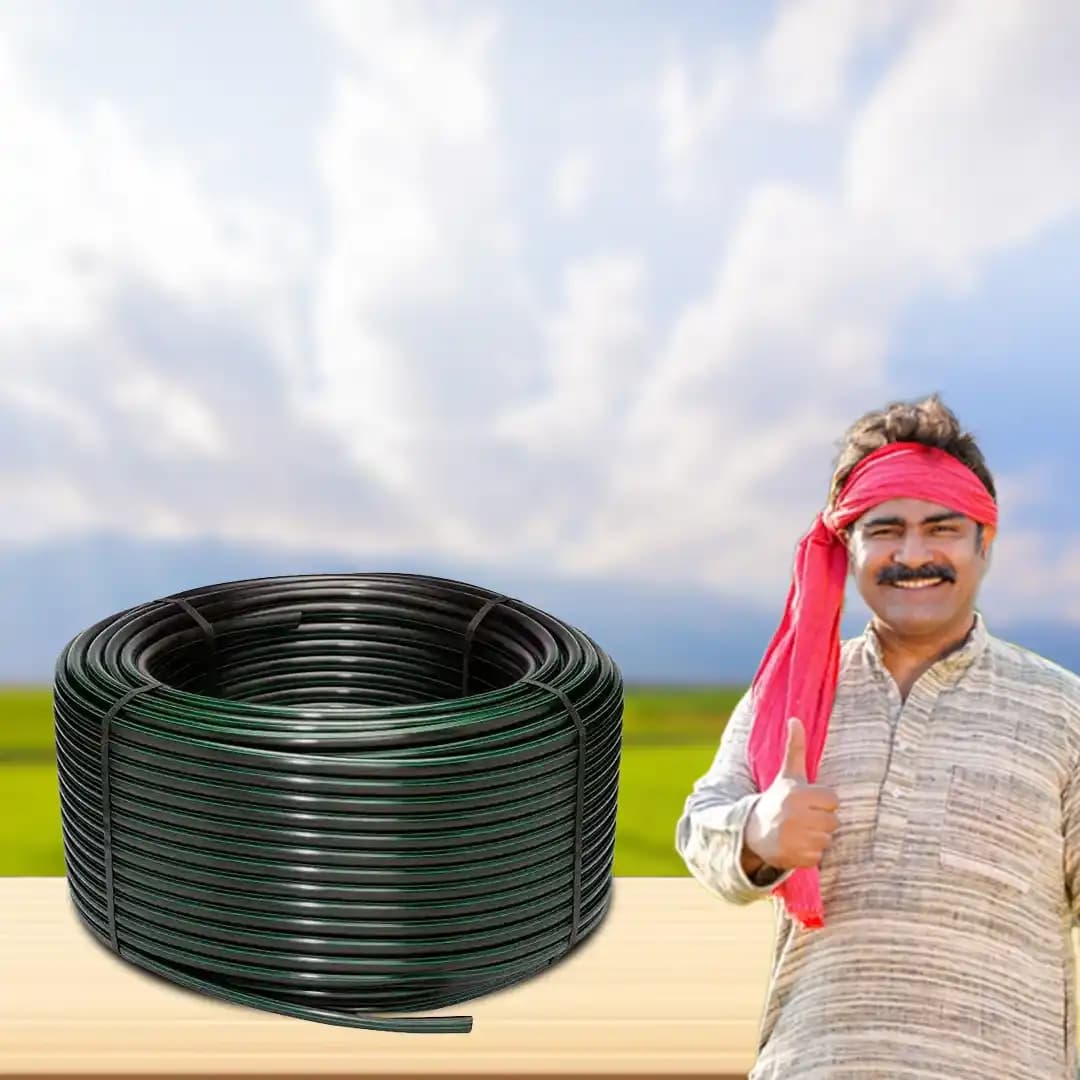 सिद्धि ड्रिप पाइप 16 मिमी - प्रत्येक 40 सेमी पर ड्रॉपर, प्रति घंटे 4 लीटर पानी निर्वहन, लंबाई-300 मीटर - Image 5
