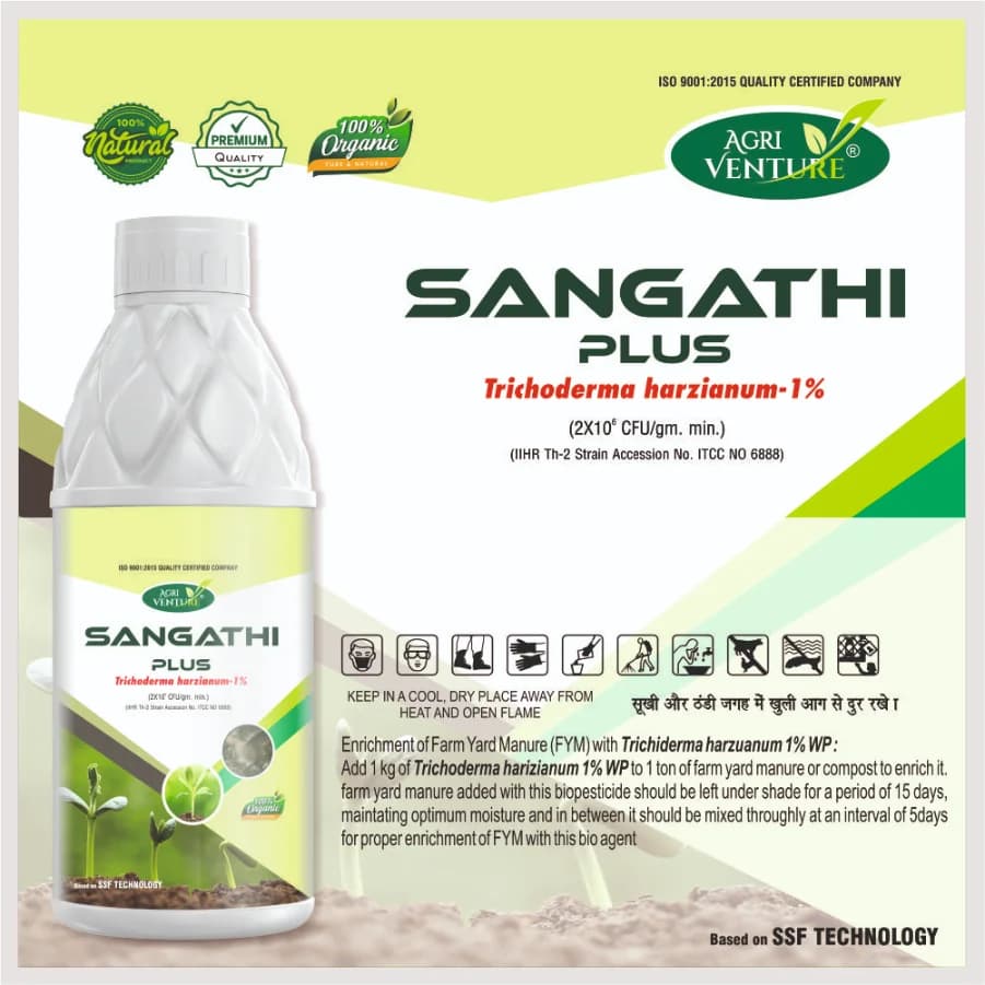 Agriventure Sangathi Plus (Trichoderma Harizianum 1%) Bactericide, Organic Product Bio Fungicides - Image 4