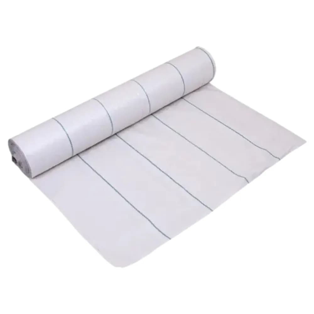 Singhal 100 GSM Garden Weed Control Barrier Sheet Mat, Landscape Fabric, Heavy Duty Weed Block Gardening Mat For Gardens (White) - Image 1