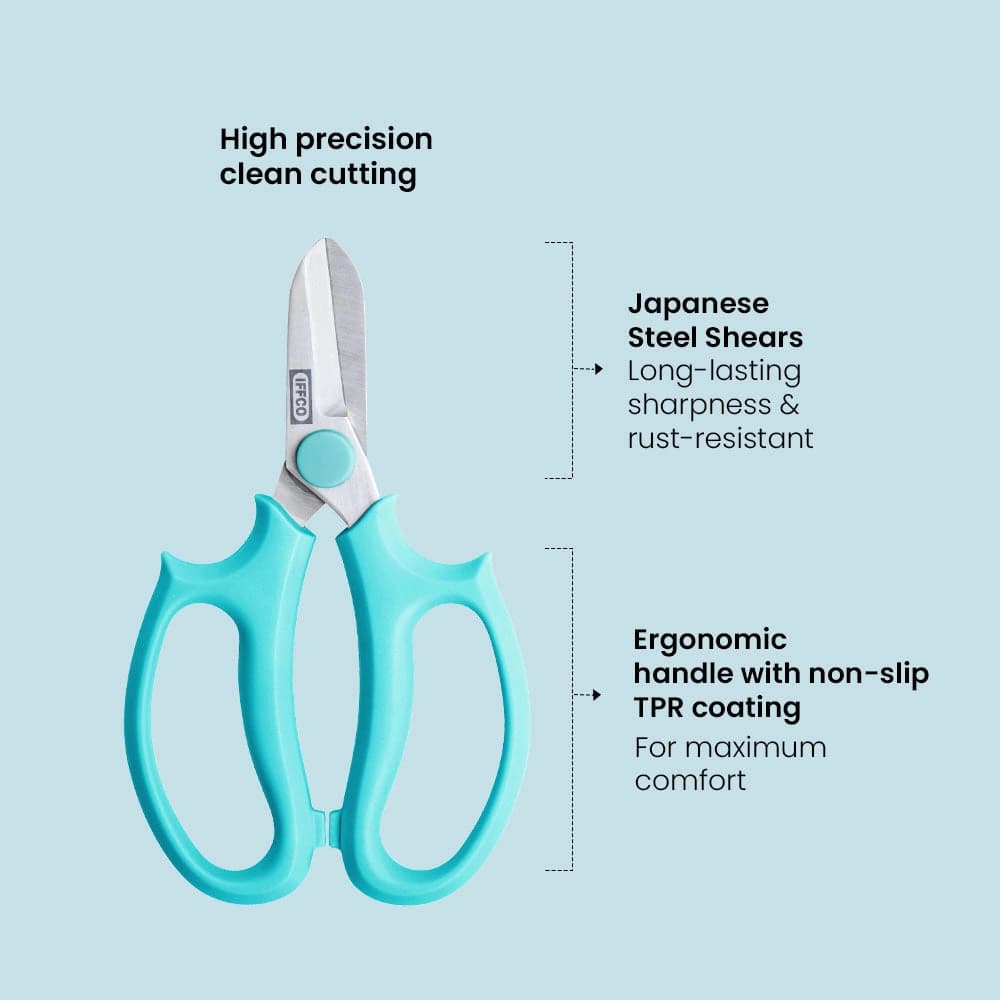 IFFCO Urban Garden Multipurpose Garden Scissors, Precision Cutting For Leaves, Flowers & Trimming - Image 3