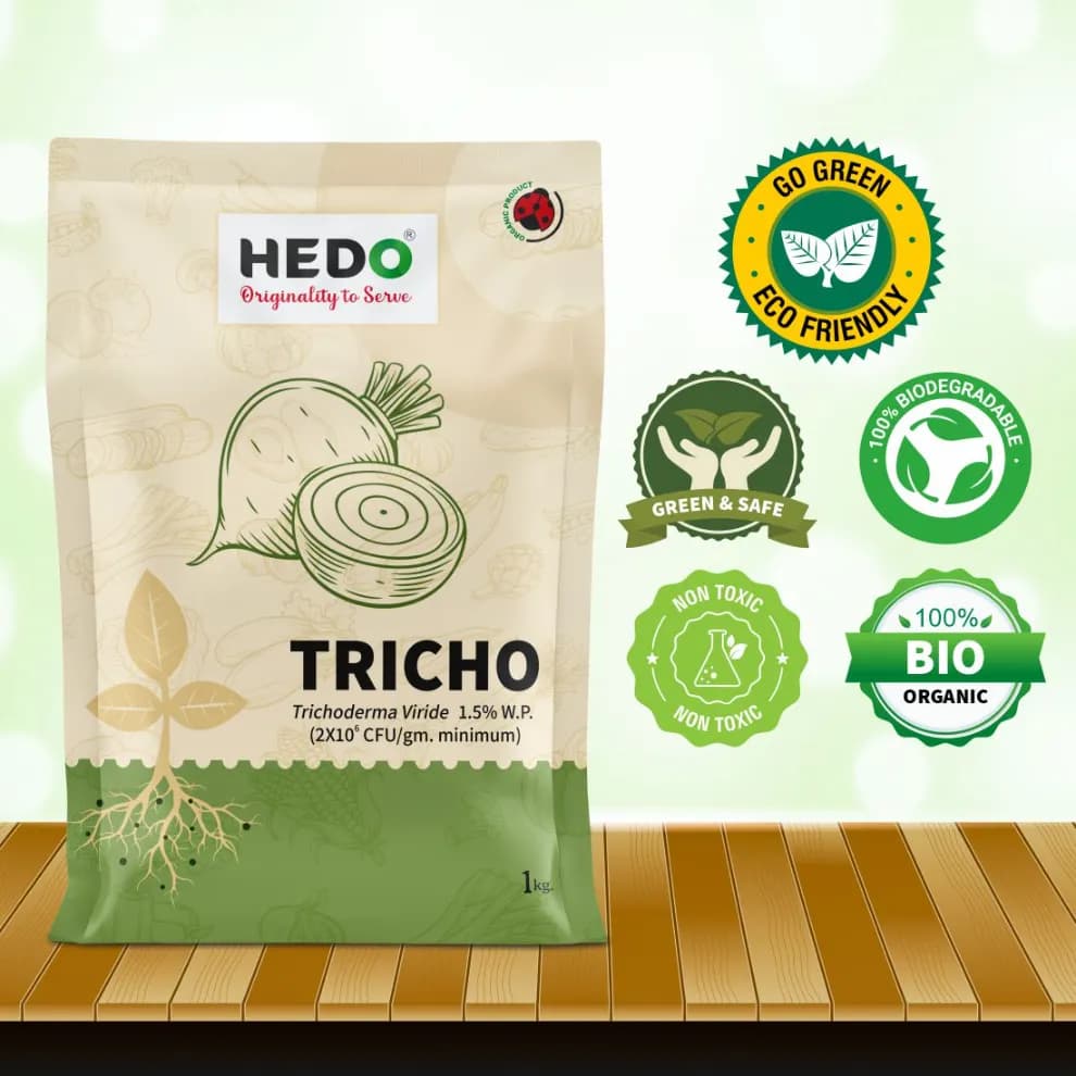 HEDO Tricho Trichoderma Viride 1.5% WP Bio Pesticide, Control A Wide Range of Soil And Seed Borne Fungal Diseases - Image 8
