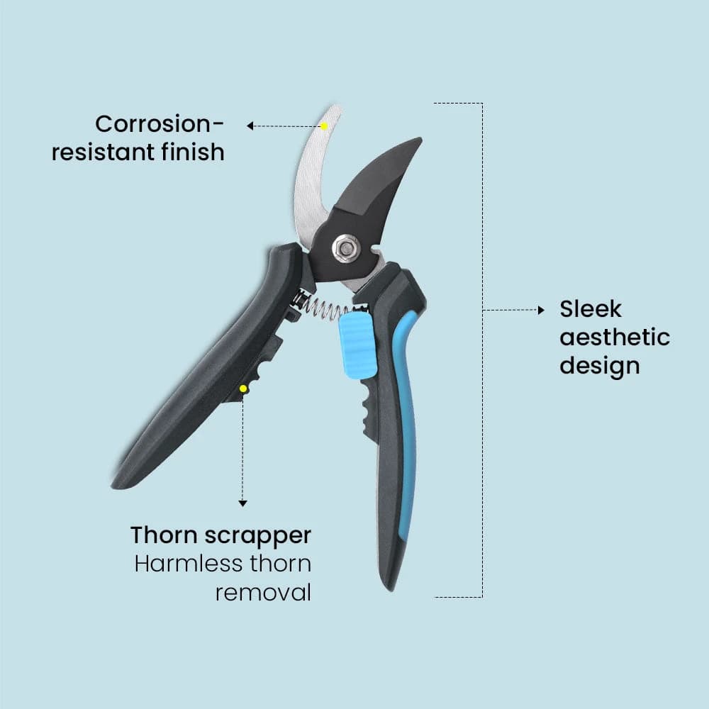 IFFCO Urban Garden Bypass Pruner, Heavy-Duty Rust-Resistant, Precision Cutting with Non-Slip Soft-Grip Handle - Image 3
