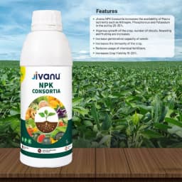 Green Revolution Jivanu NPK Consortia Bacteria Liquid Bio Fertilizer, Improves Soil Fertility And Plant Health. 3