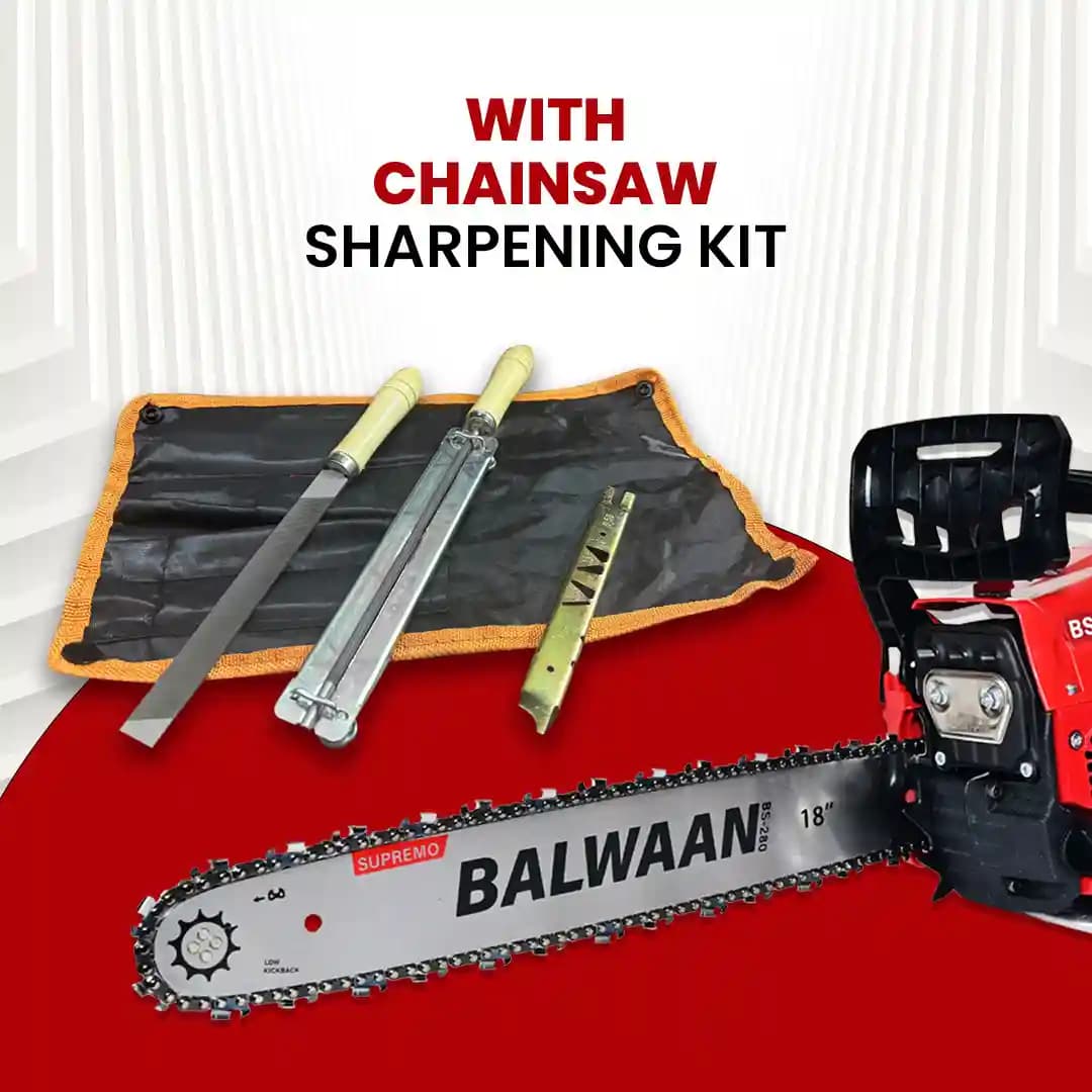 Balwaan BS-280 Supremo Chainsaw, 62cc Engine, 2 Stroke Petrol Operated, 1 Year Warranty - Image 9