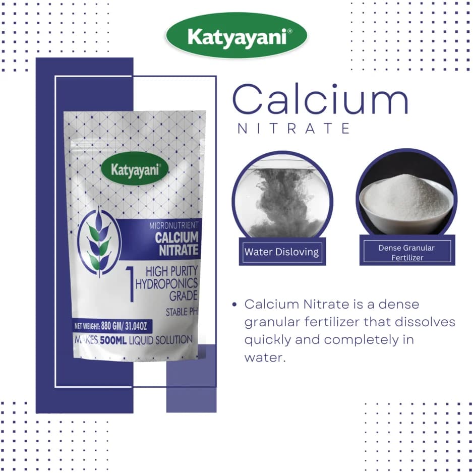 Katyayani Calcium Nitrate Hydroponic Fertilizer, Water-Soluble and Optimal Plant Growth - Image 3