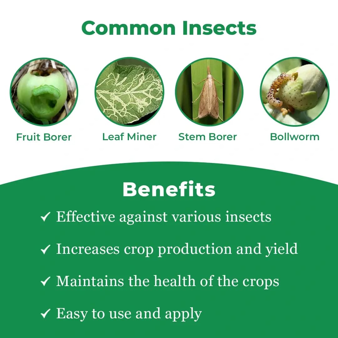 Star One - Larvicide for Bollworms, Fruit and Shoot Borer, and Leaf Miner, Non-Toxic and Effective Against All Larvae - Image 4