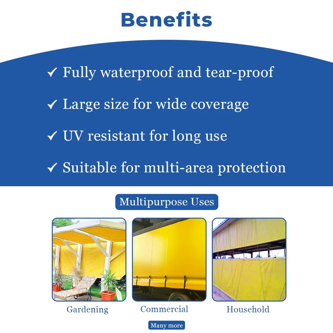 Mipatex Tarpaulin 200 GSM Waterproof Multipurpose Use UV Stabilized, Heavy Duty Material. - Image 4