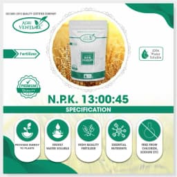Agriventure NPK 13:00:45 Imported 100% Water Soluble Drip Fertilizer, Suitable for All Crops 4