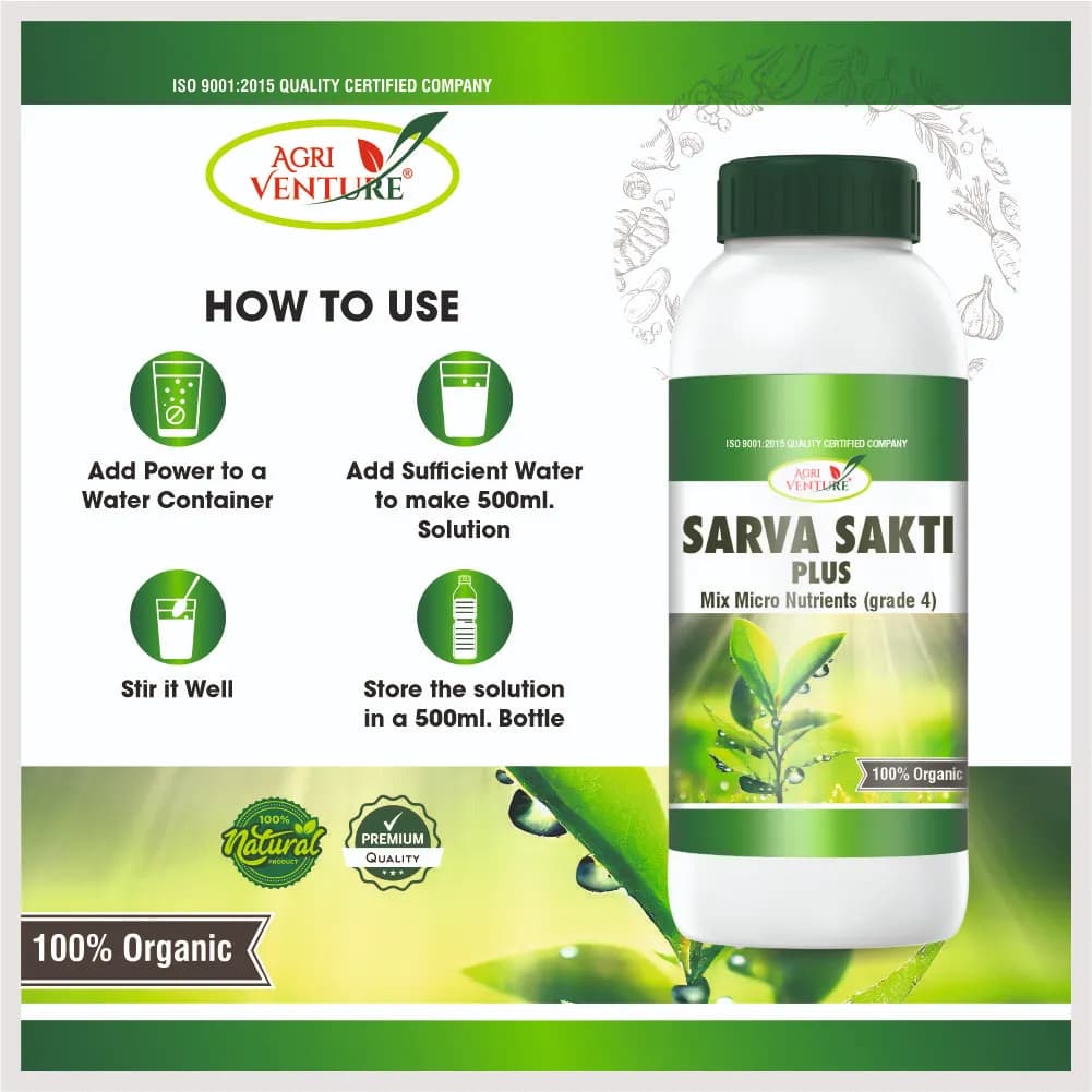 Agriventure Sarva Sakti Plus Mix Micro Nutrient (Grade 4), Imported 100% Water Soluble Drip Fertilizer, Use for All Vegetables and Fruits. - Image 4