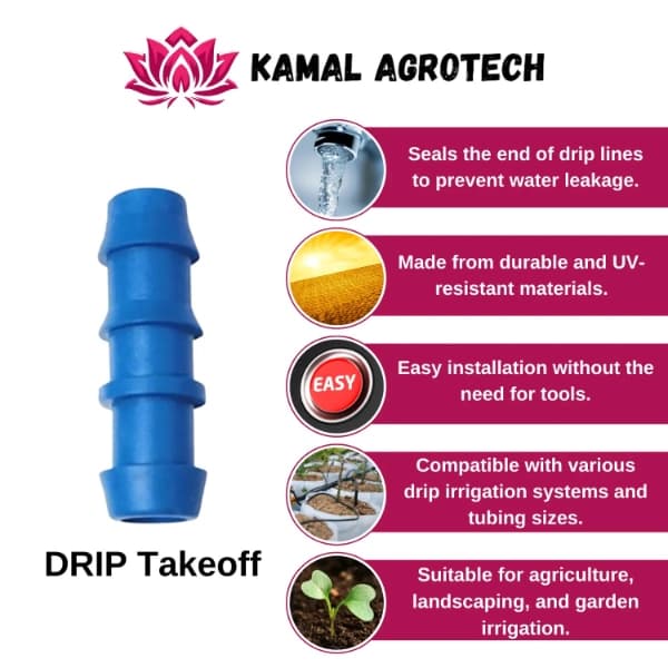 Kamal Agrotech 16mm Take Off, Drip Irrigation Accessories, Drip Fitting Leak-Proof Water-Saving Irrigation Connector For Agriculture & Gardening - Image 2