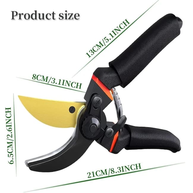 Radhe Agri Scissors, 8 Inch, Heavy Duty Plant Branch Cutter For Home Garden Tree Trimming - Image 5