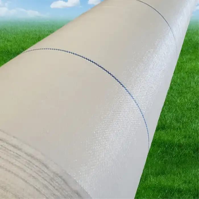 Singhal 110 GSM Garden Weed Control Barrier Sheet Mat, Landscape Fabric, Heavy Duty Weed Block Gardening Mat For Gardens (White) - Image 4