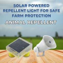 Radhe Agri Solar Smart Animal Repellent Light, Flashing Red LED Light, Real Animal Audio Output, Day & Night Sensor 2