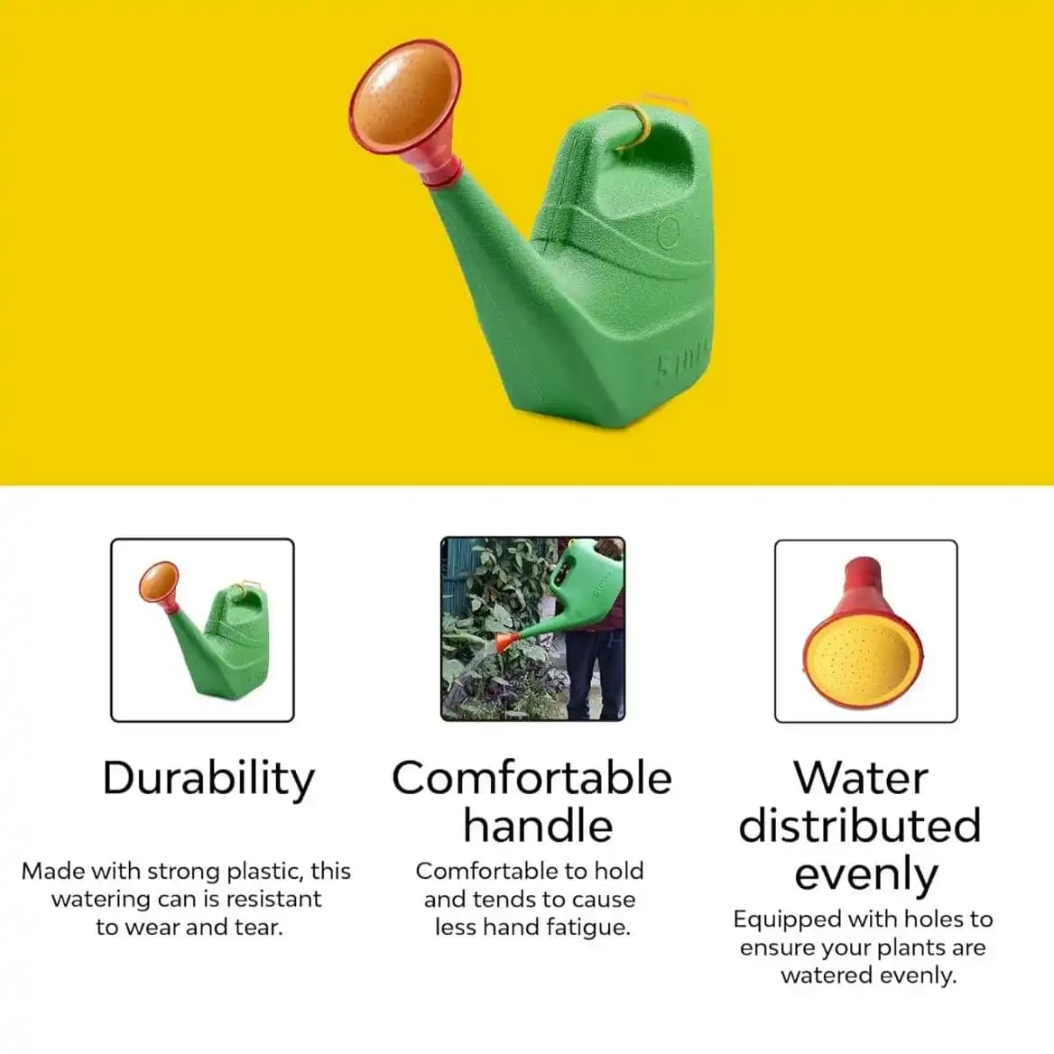 CropKraft Garden Watering Can, Made From High Quality Material Large Area Cover Without Constant Refills - Image 4