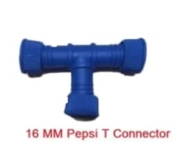 Siddhi Irrigation Drip Accessories, Pepsi T Connector 16 MM, Can Be Used Where Pipe Is Damaged And To Connect To A New Length Of Pipe 2