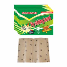 Green Revolution Stickboard Fly Catcher, Highly Effective, Non-Toxic, Long-Lasting Fly Glue Trap For Home Use (Pack of 10) 5