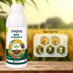 Green Revolution Jivanu NPK Consortia Bacteria Liquid Bio Fertilizer, Improves Soil Fertility And Plant Health. 6