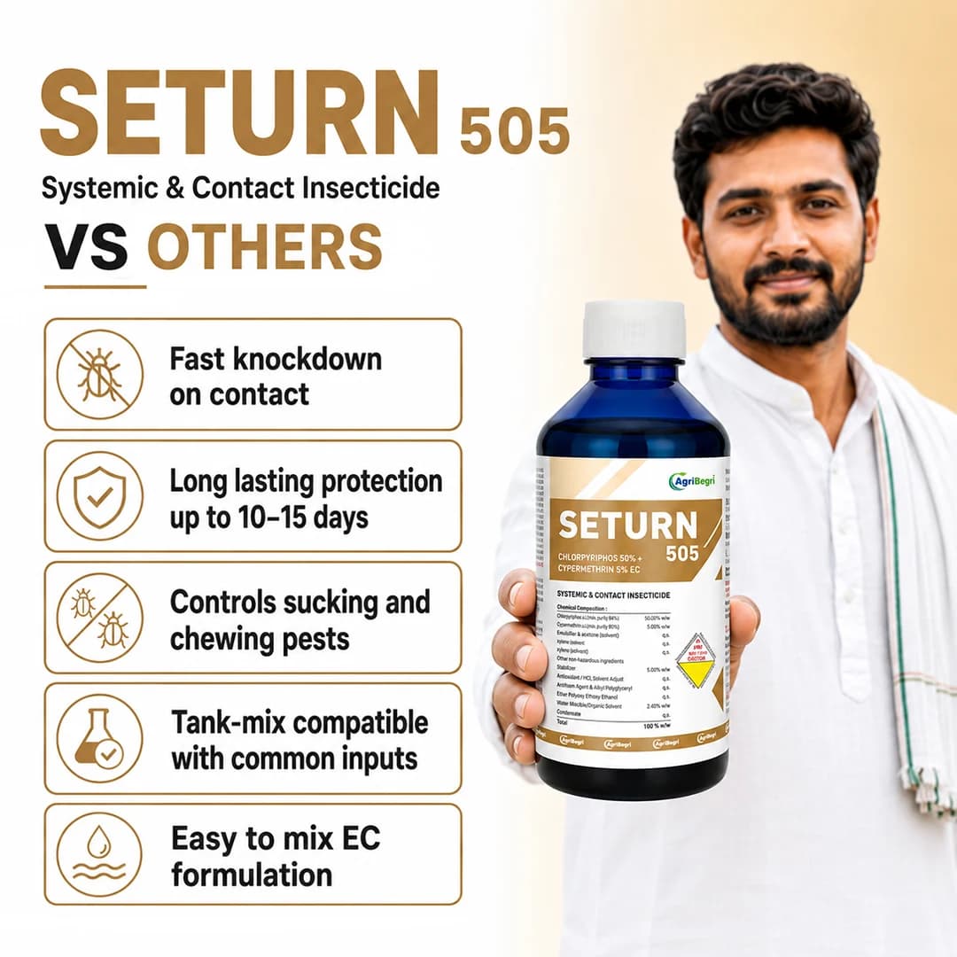 సెటర్న్ 505 క్రిమిసంహారిణి - క్లోర్పైరిఫాస్ 50% + సైపర్మెత్రిన్ 5% EC - Image 7