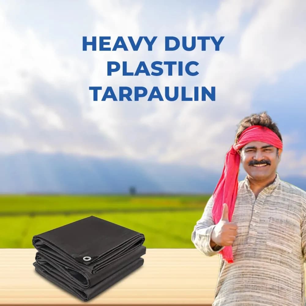 Anil Packaging Marine HDPE Tarpaulin 250 GSM UV Stabilized Material, Waterproof, Heavy Duty Material (Black) - Image 2