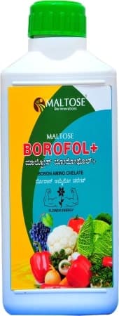 BOROFOL + Is an High Content of Amino Chelated Boron which Prevents and Cures Deficiency Symptoms of Boron, Increases Flowering and Fruit Setting