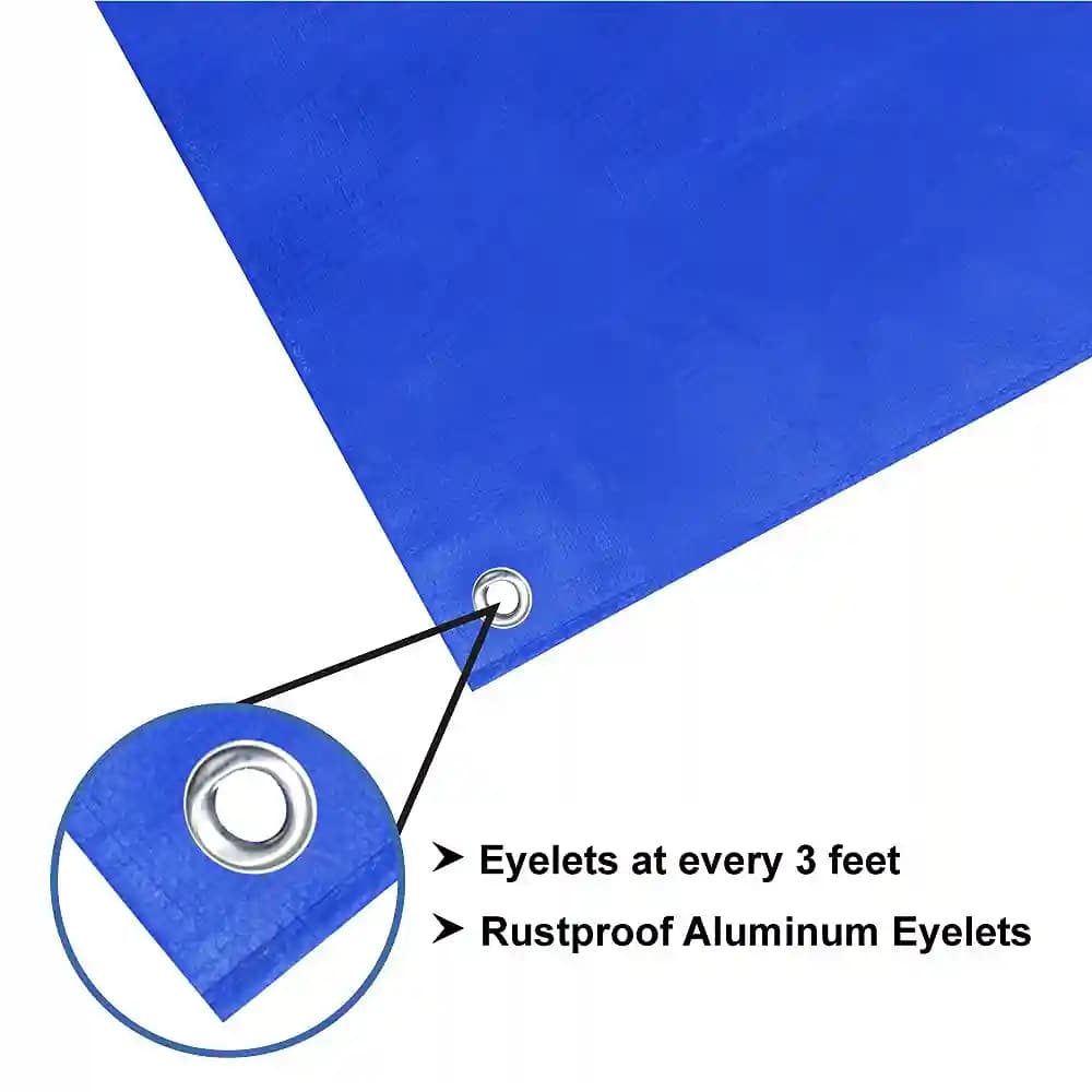 Mipatex Tarpaulin 150 GSM Waterproof Multipurpose Plastic Heavy Duty with Aluminium Eyelets. - Image 9