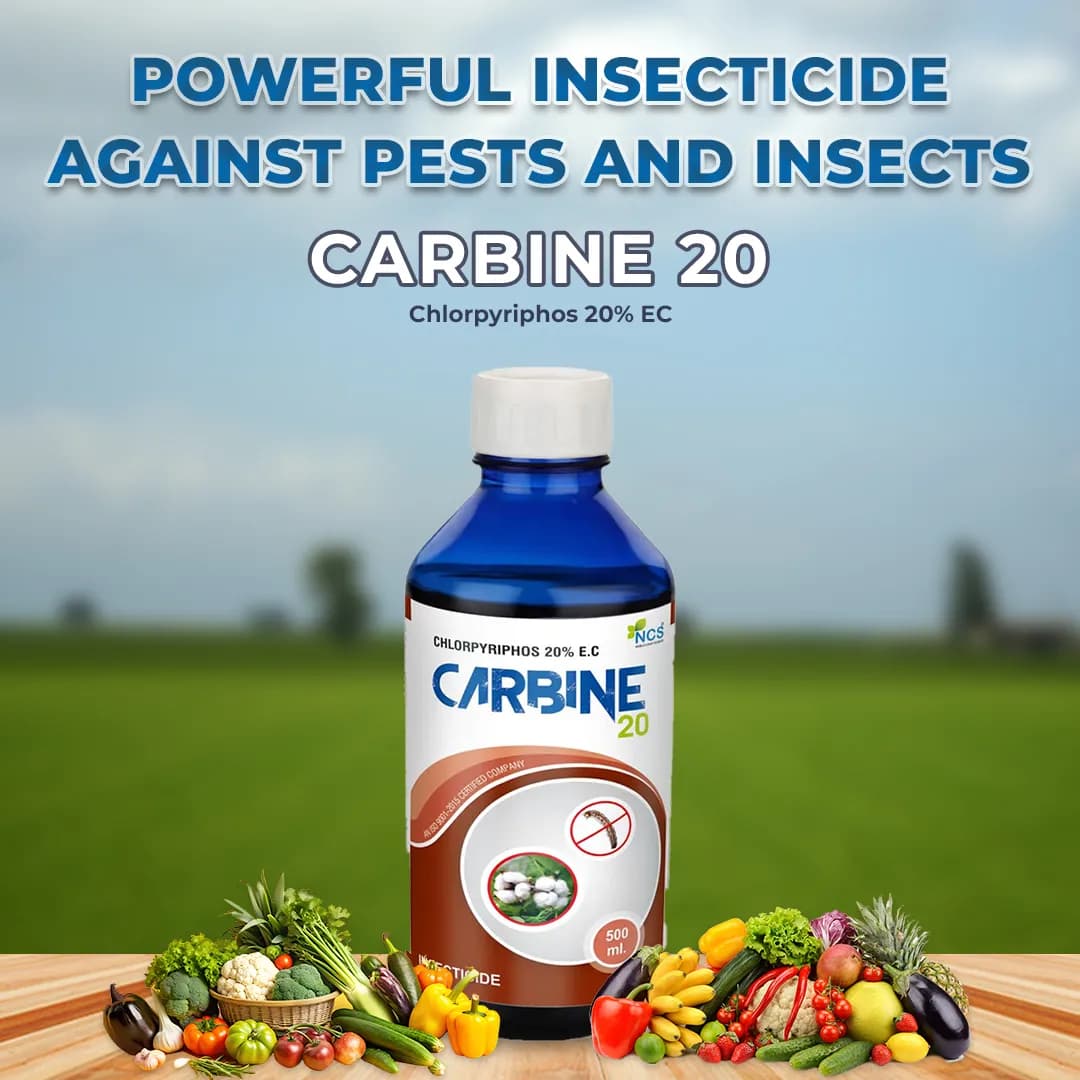 Carbine 20 - Chlorpyriphos 20% EC Insecticide, For Controlling Termite, Aphids, Bollworms, Whitefly & Cut Worm, Hispa, Leaf Roller, Stem Borer - Image 2
