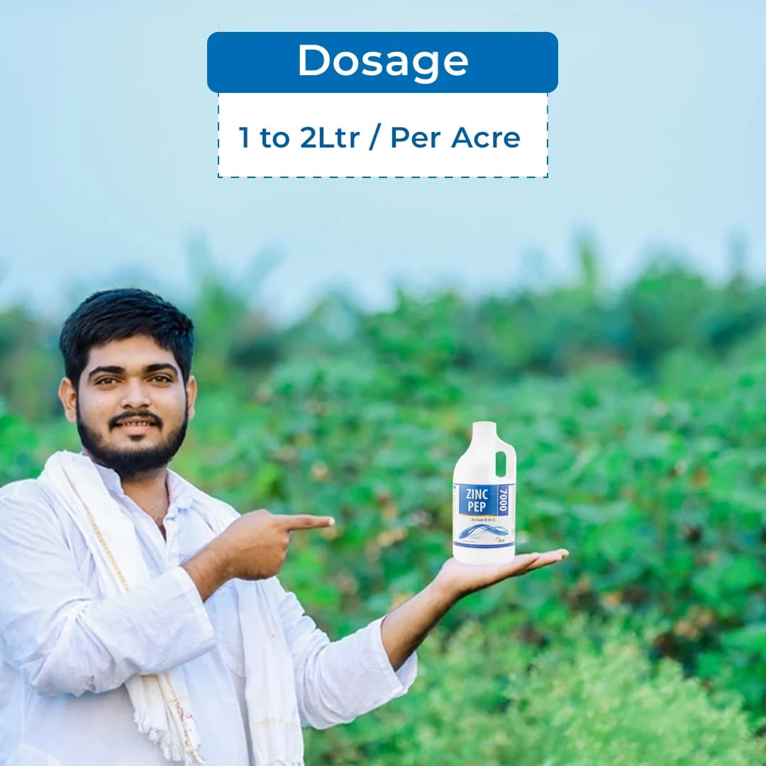 Titan Agritech ZINC PEP 7000, Zinc Oxide 39.5% SC, 100% Water Soluble Fertilizer for Plants and Garden, Liquid Formulation for Cereal, Cotton, Potato - Image 5