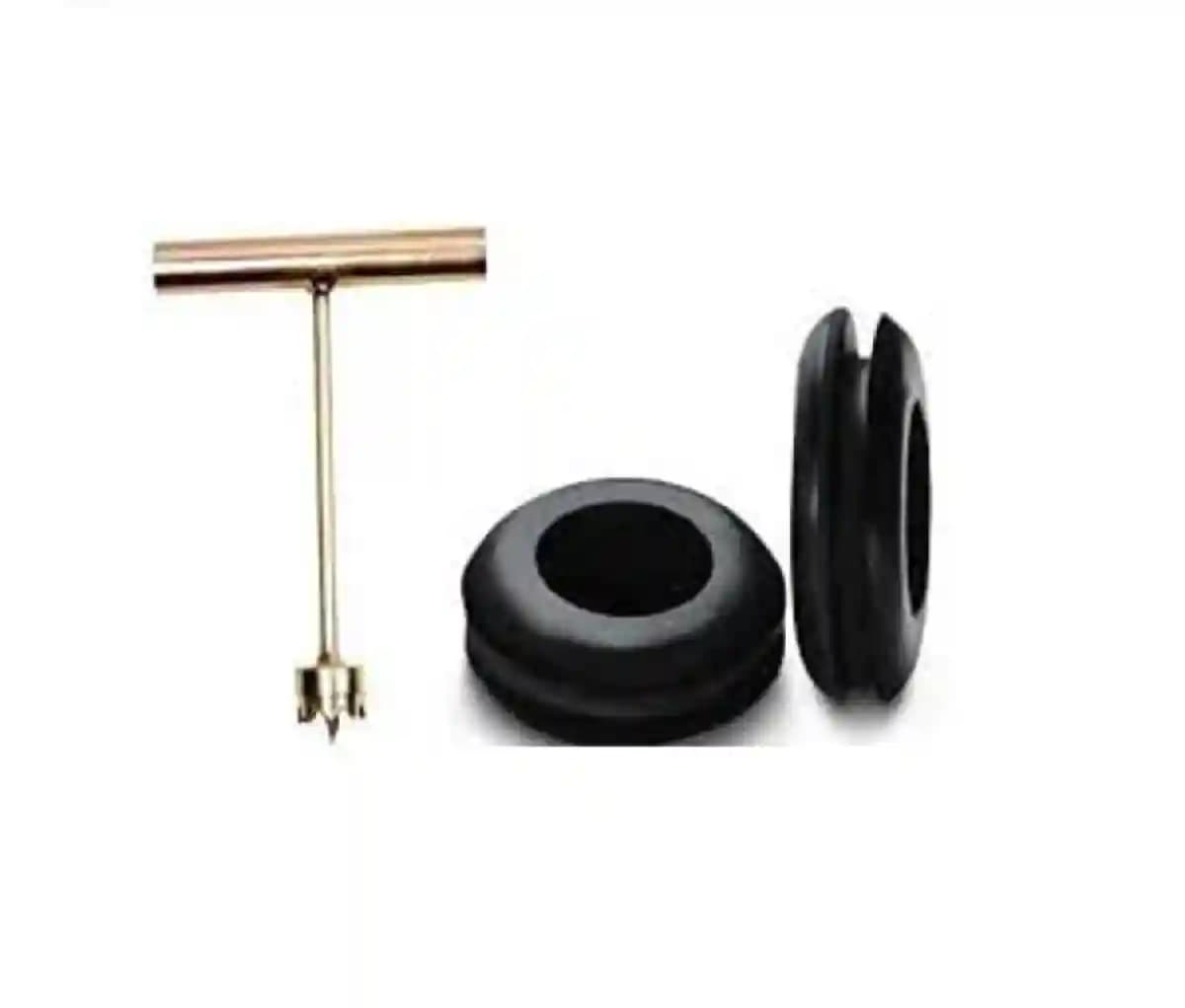 PEP Solution Drip Irrigation Rubber 16mm Grommet 50 Pcs with Metal Drill Bit Tool For PVC Pipes - Image 1
