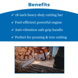 Royal Kissan RK6300 Ultra Premium 18 Inch Chain Saw, RK-CSP-UP63-18, 63CC 2-Stroke Petrol Engine for Woodcutting, Farm, Garden & Ranch Use 4