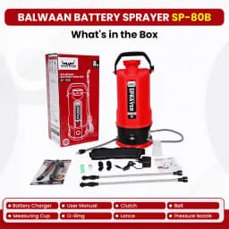 Balwaan SP-80B Li-Ion Garden Spray Pump, 12 Volt x 2.6 Amp Battery, 8 Ltr Tank Capacity, Suitable for Garden Pest Control and Agriculture 4