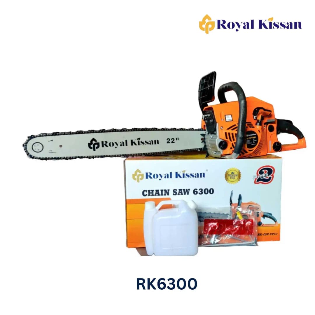 Royal Kissan RK6300 Ultra Premium 18 Inch Chain Saw, RK-CSP-UP63-18, 63CC 2-Stroke Petrol Engine for Woodcutting, Farm, Garden & Ranch Use - Image 6