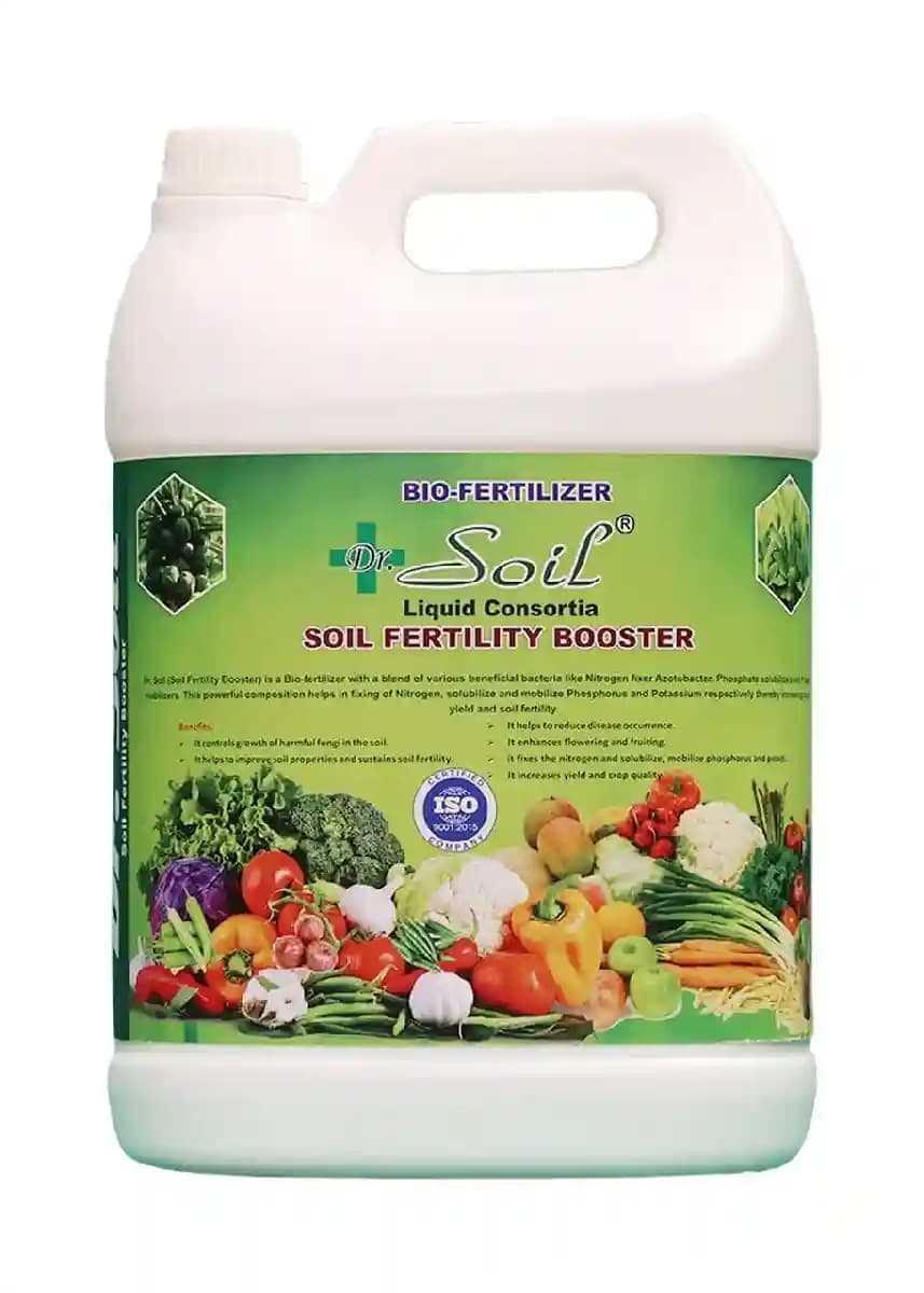 Dr.Soil soil Fertility Booster (Liquid Consortia) BIO NPK,(ISO certified) (NO.1 BIO FERTILIZER IN INDIA) - Image 1