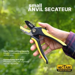 Hectare Precision Garden Pruning Secateur (Anvil Pruner), Plant Cutter For Home Garden 2