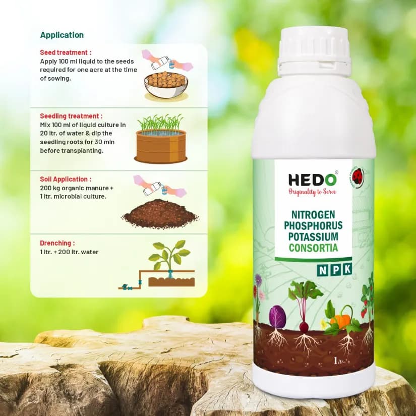 HEDO NPK Consortia (Bacteria) Liquid Bio Fertilizer For Agriculture, Garden, Soil Fertility And Plant Nutrition. - Image 8