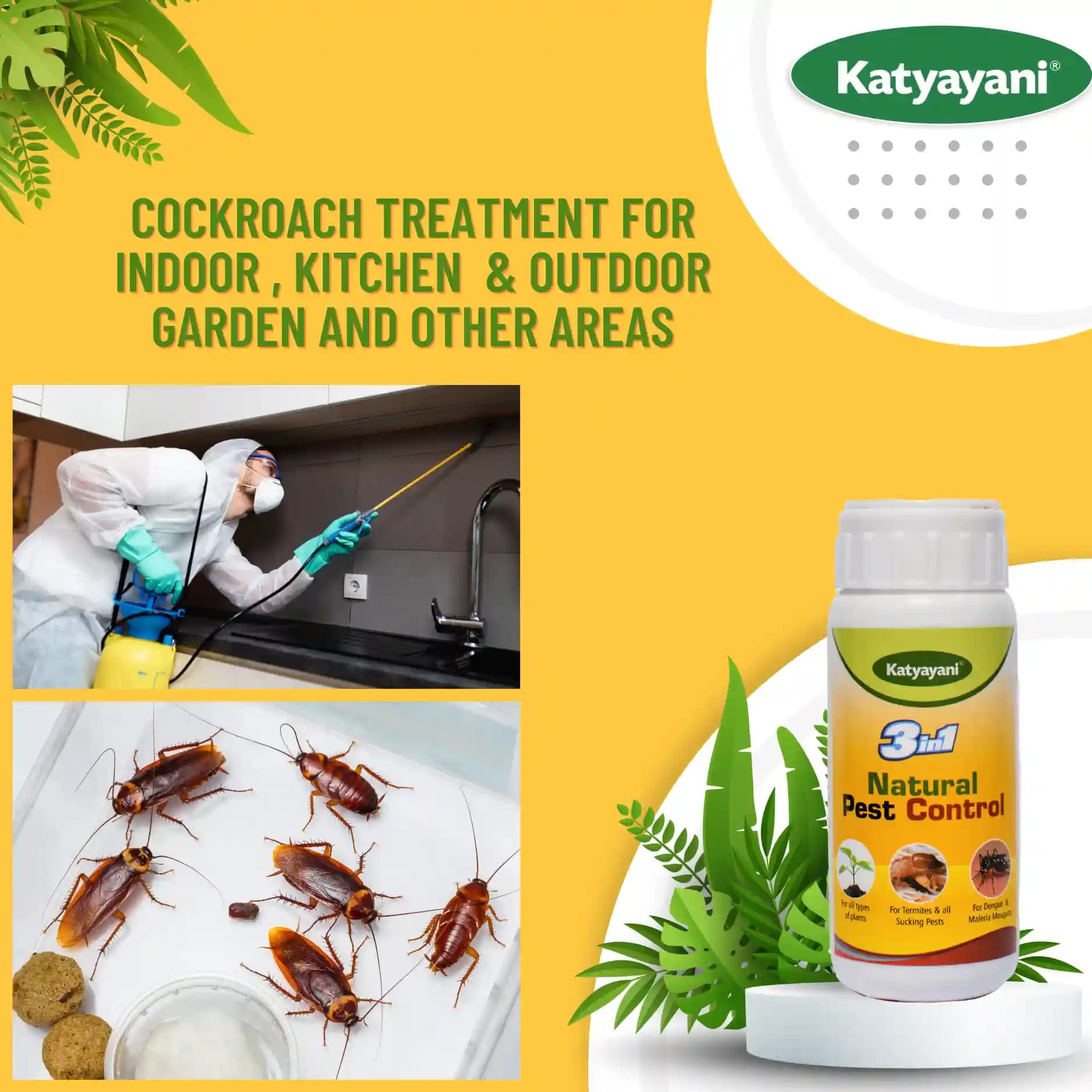 3 in 1 Organic Pesticide for Plants and Garden + Indoor Home Insecticide Spray Flower Fruit Vegetable Concentrated , All in One Pest Control Solution - Image 2