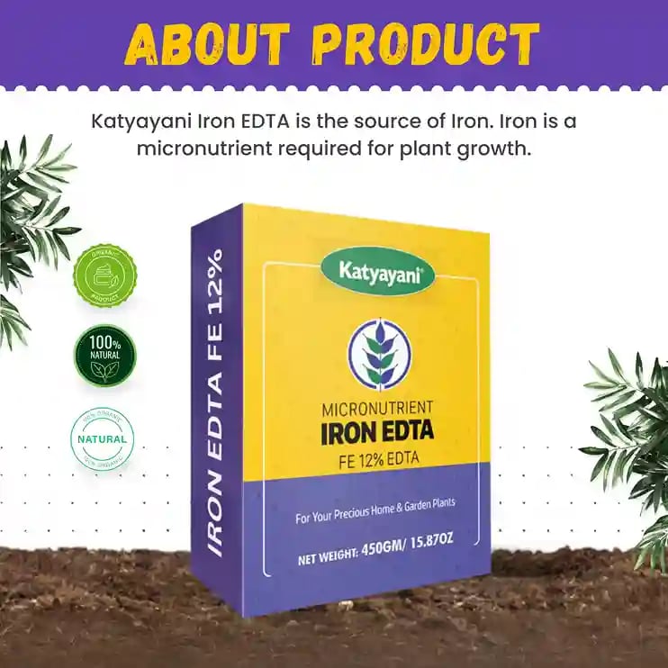 Katyayani Micronutrient Iron EDTA Fe 12% EDTA Fertilizer For Plant And Overall Development.
