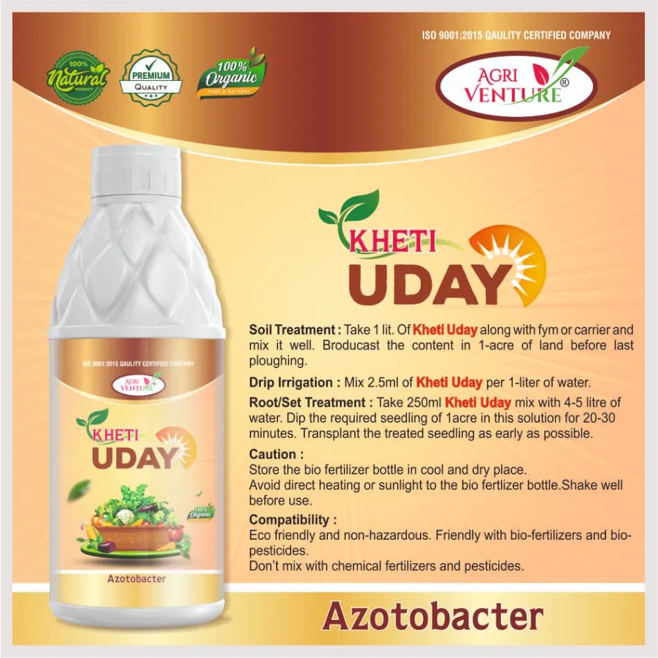 Agriventure Kheti Uday (Azotobacter) Ultimately Boost Up Biological Nitrogen Fixaon Bactericide Organic Product Bio Fertilizers - Image 4