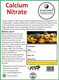 Greatindos Premium Quality Calcium Nitrate Ca 18.80% , N 15.50% Fertilizer For Plants, Make The Soil Better For Crops. 3